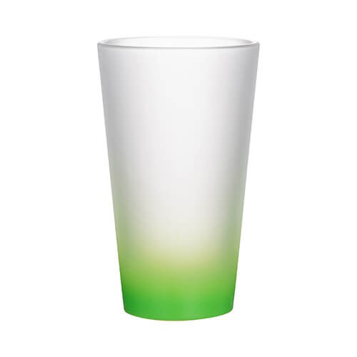 Sklenený matný pohár 360 ml - zelený prechod