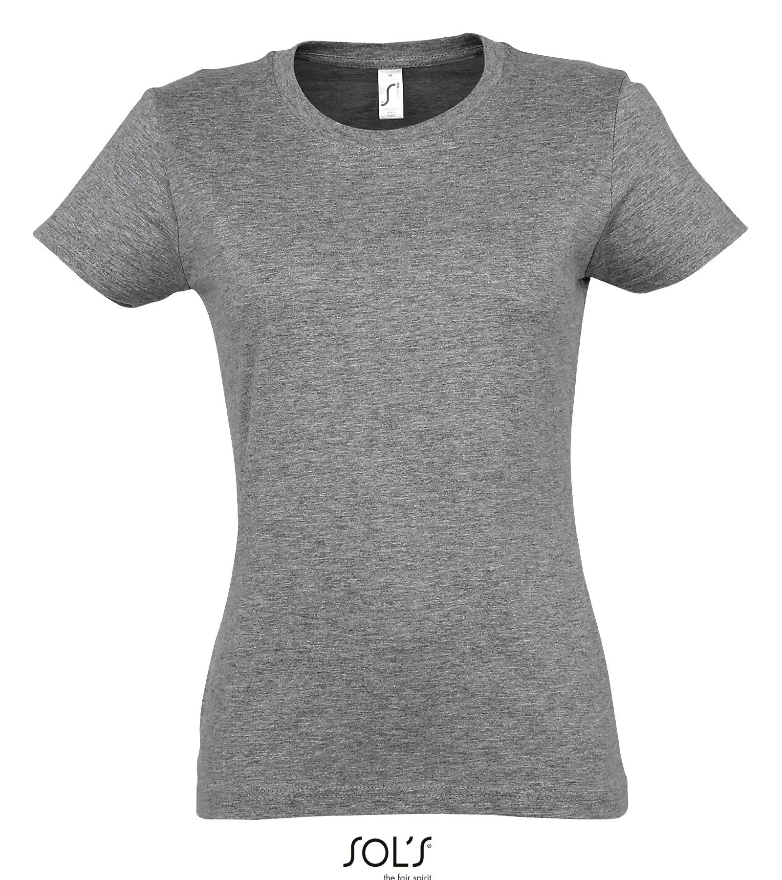 SOLS IMPERIAL ženské tričko 190 gr GREY MELANGE