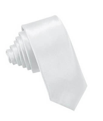 Sublimačná biela kravata