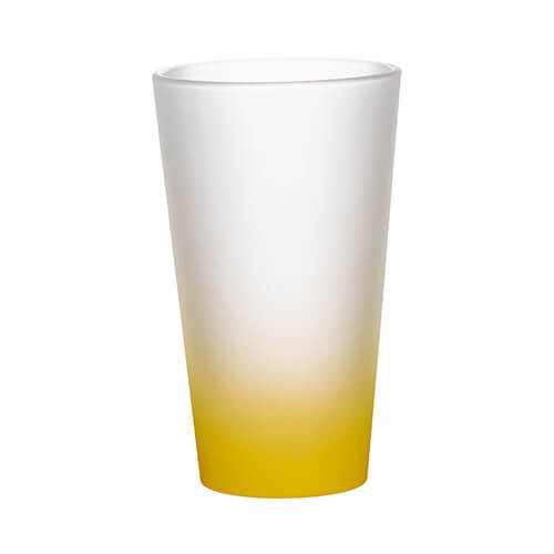 Sklenený matný pohár 360 ml - žltý prechod